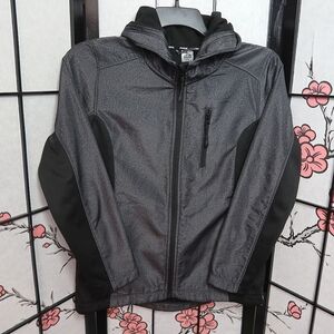 RBX Ourdoor Gray and Black Performance Jacket with Hood and Athletic Cut Size M